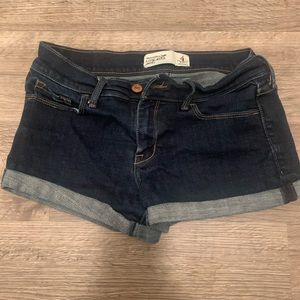 Abercrombie and Fitch low rise jean shorts, size 4